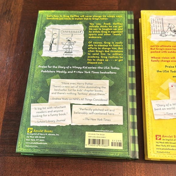 #3 and #4 Diary of a Wimpy Kid Book Kids Chapter Books Children - Picture 2 of 8